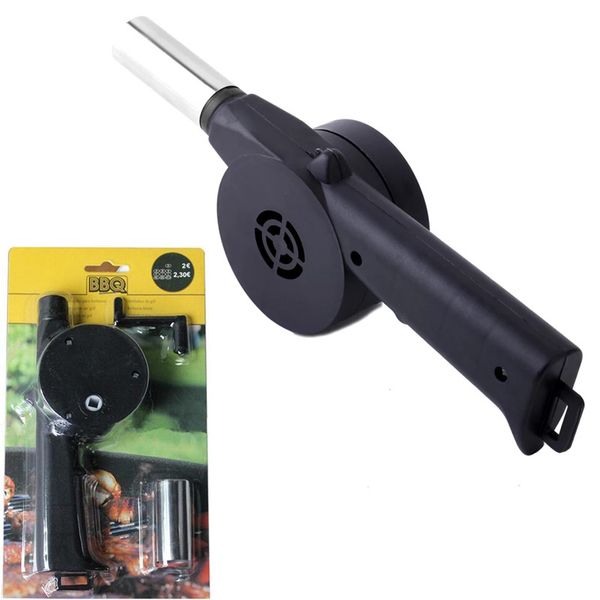 BBQ Tools Outdoor Kochgrill-L￼fter handgesiedelte Luftgebl￤se tragbare Mini-Grillfeuerburge mit manuellem Griff f￼r Wanderpicknick-Camping-Handheld-L￼fter