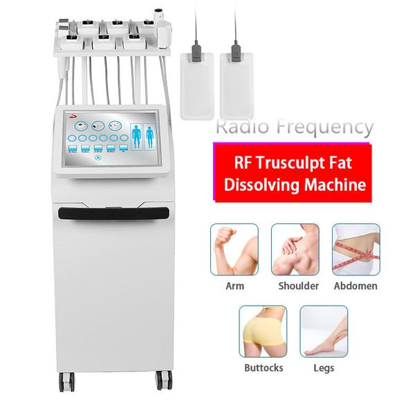 RF-Körperformungs-Fettlösemaschine, monopolare Radiofrequenz-Cellulite-Reduktion, Körperformungsgerät mit 10 Pads, schmerzlose Doppelkinnentfernung