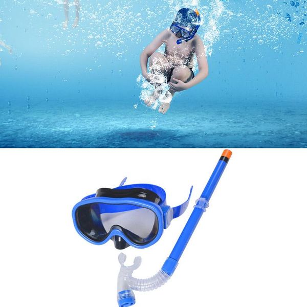 Tauchmasken Mode Kinder Schwimmbrille mit Schnorchel Unterwassersport Jungen Mädchen Kinder Glas Atemschlauch Set MVI-ing