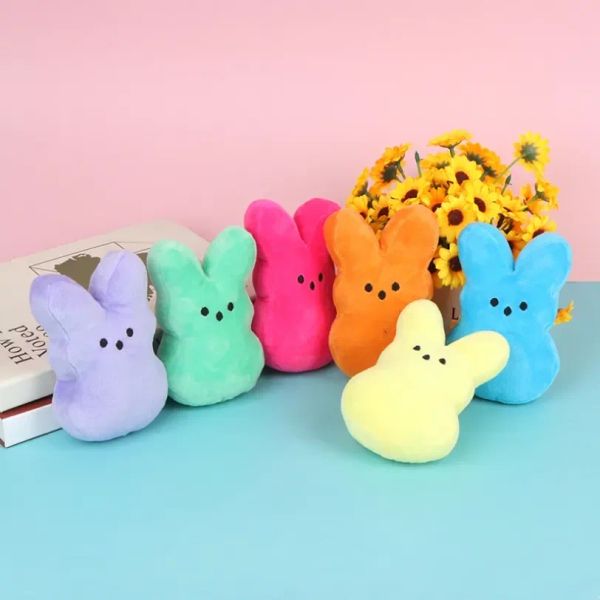 15см милый плюшевый кролик кролик Peep Peep Пасхальные игрушки симуляция фаршированная кукла для животных для детей Дети мягкие подушки подарки Девушка Игрушка Оптом