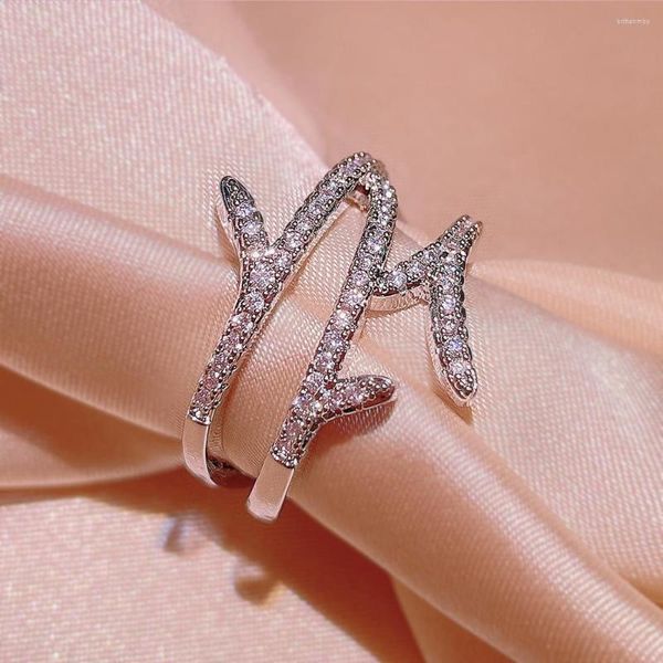 Bagues de cluster CAOSHI Magnifique Shine Crystal Ring pour les femmes Fantaisie Fashion Design Accessoires de fête de mariage Élégant Femme Anniversaire Bijoux
