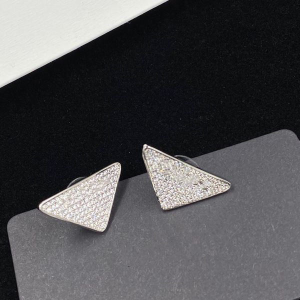 2023 orecchini a cerchio in argento di alta qualità designer orecchini a bottone con diamanti F orecchino argento 925 per gli amanti delle donne regalo scatola di gioielli di lusso nuovo