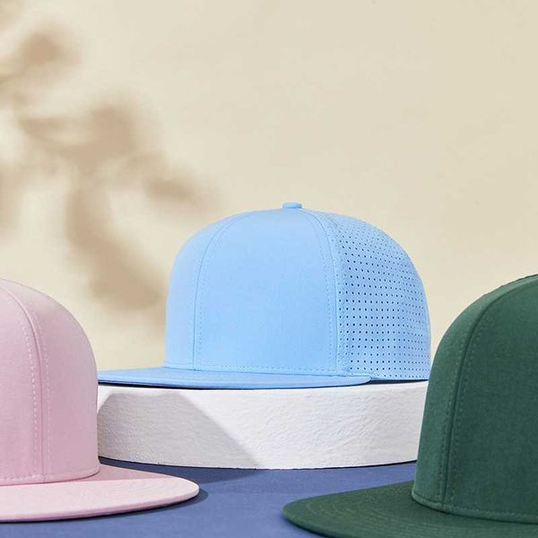 Cappellini con visiera piatta Hip Hop Traspirante Tinta unita Regolabile Uomo Snapback Versione coreana Tinta unita Protezione solare Berretto da baseball Cappello da papà R230220