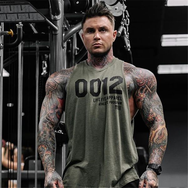 Masculino tshirts de verão homens tanques de bodybuilding tampes de ginástica Fiess algodão camisa sem mangas roupas de corrida stringer singlet colete casual 230220