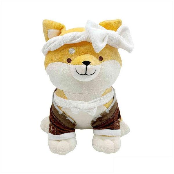 Plüschpuppen Spiel Genshin Impact Xiangling Guoba Waschbär Bär Puppe Gefüllte Cartoon Plushie Maskottchen Spielzeug Cosplay Requisiten Sammlung Drop D Dh7D0