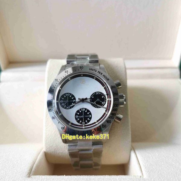 Orologi di qualità perfetta Classico vintage panda 38mm Paul Newman 6263 Cosmograph Cronografo ETA 7750 Movimento meccanico a carica manuale Orologio da uomo Orologi da polso da uomo