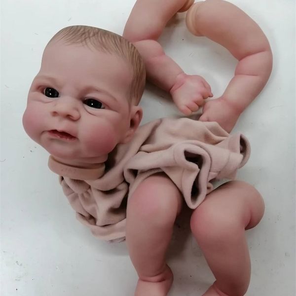 Puppen 19 Zoll Reborn Doll Kit Lebensechte Soft Touch DIY Bemalte Puppenteile Niedliche Geburtstags-Weihnachtsgeschenke Reborn Doll Toy 230220