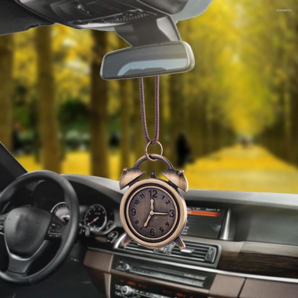 Innendekorationen Bemost Auto-Anhänger Bronze Uhr Ornamente zum Aufhängen Auto Rückspiegel Dekoration baumeln Trim Zubehör Geschenke