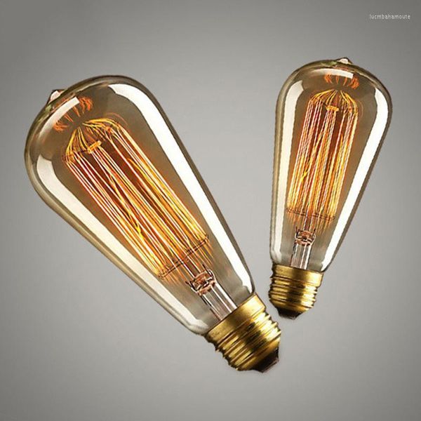 220-240V Lâmpada LED Lâmpada Retro Amarelo Casa Decoração Lâmpada de Estilo Industrial