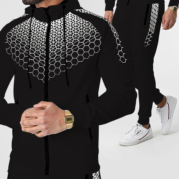 2023 Mens com trajes esportivos Jaquetas de roupas esportivas com cal￧a Free Choice Tracksuit Casual Treno de corredor de 2 pe￧as Conjunto de treinamento Tech Wear Hoodie Tamanho asi￡tico Tortuais confort￡veis