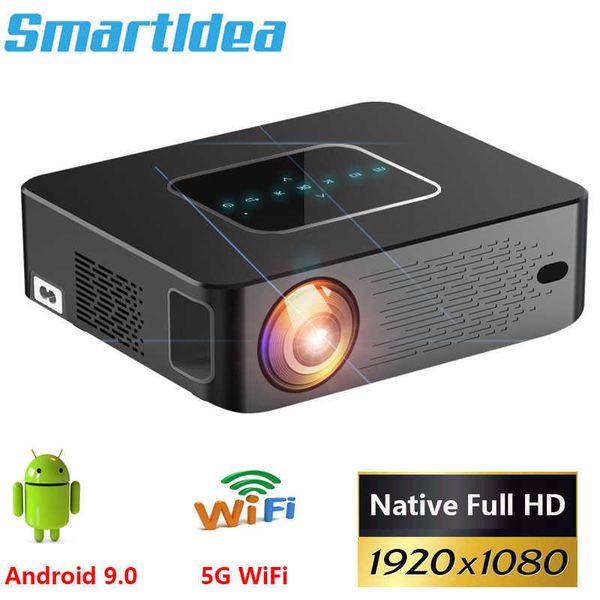 Proiettori Smartldea New Arrive Y2 proiettore smart 1080p integrato Android 90 Dual 24G 5G wifi Bluetooth led proiettori home theater J230221