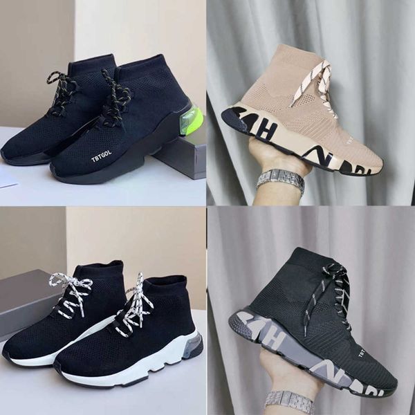 2023 Designer 2.0 Piattaforma per scarpe Sneaker Uomo Donna Calzini Tripler Stivali Nero Bianco Blu Nastro leggero Marrone Rubino Graffiti Vintage Beige Rosa Scarpe da ginnastica NO17B