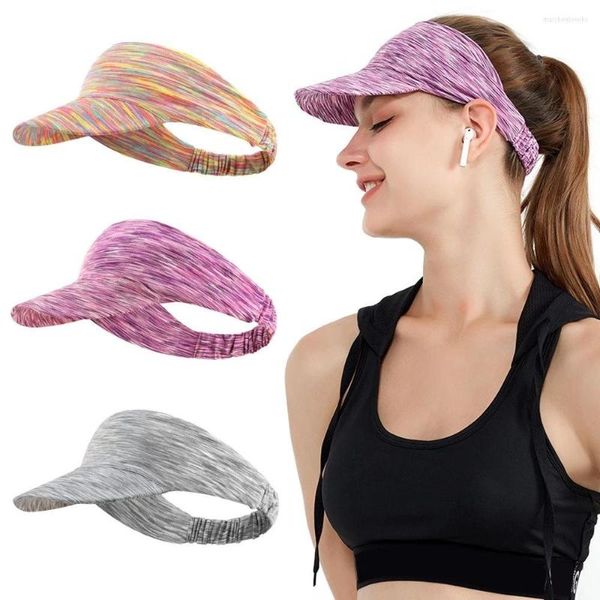 Berretti Estate Donna Quick Dry Visiera parasole Cappelli Tie Dye Casual Berretto portatile Pieghevole Beach Golf Tennis Cappellini sportivi Cappellino leggero