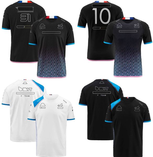 2022 verão nova fórmula 1 camiseta f1 team racing driver n° 31 e n° 10 corrida camiseta dos homens esportes ao ar livre camisetas de manga curta