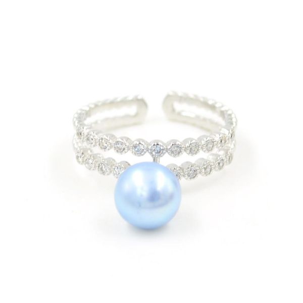 Impostazioni di gioielli Cr Moda creativa coreana S925 Sterling Sier Ring Female Pearl Mounts Dhuer regolabile