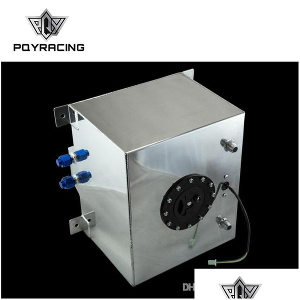 Kraftstofftank Pqy Racing 30L Aluminium Surge Hochglanzpolierte Zelle mit Kappe/Schaum innen Sensor Pqytk68 Drop Delivery Mobiles Motorräder Pa Dhmvk