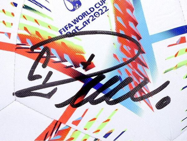 Cristiano Sadio Mane Gavi autografato autografato autografato cimeli da collezione 2022 WORLD CUP SOCCER BALL