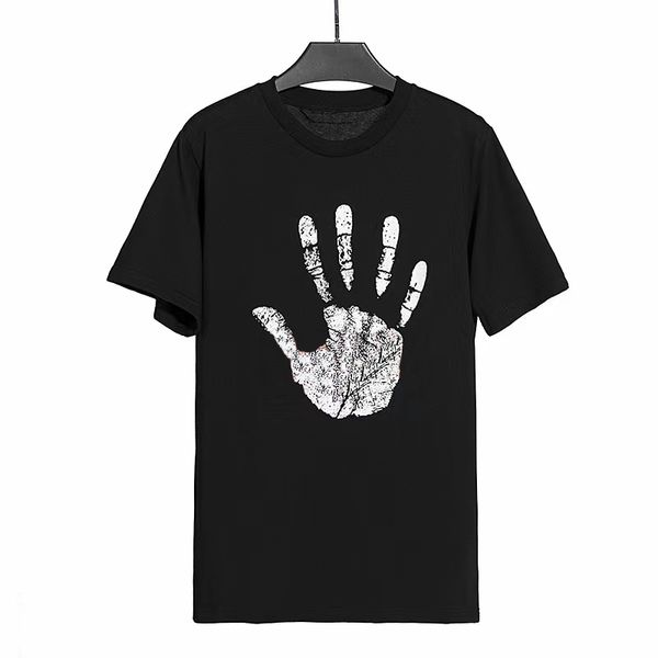 Mens T Shirt Tasarımcı Lüks Marka Gömlek Ekibi Boyun Kısa Kollu Nefes Alabilir Açık Siyah Beyaz 18 Styles Boyut S-XL Geometrik Baskılı Giysiler Çift Modeller Gömlekler
