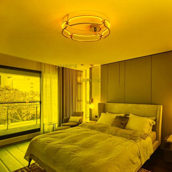 Deckenleuchten, modernes Luxus-Licht, postmodernes Schlafzimmer, Wohnzimmer, Glanz, Lampara Techo Art, Gloden Circle, LED-Beleuchtung, Decke, Decke