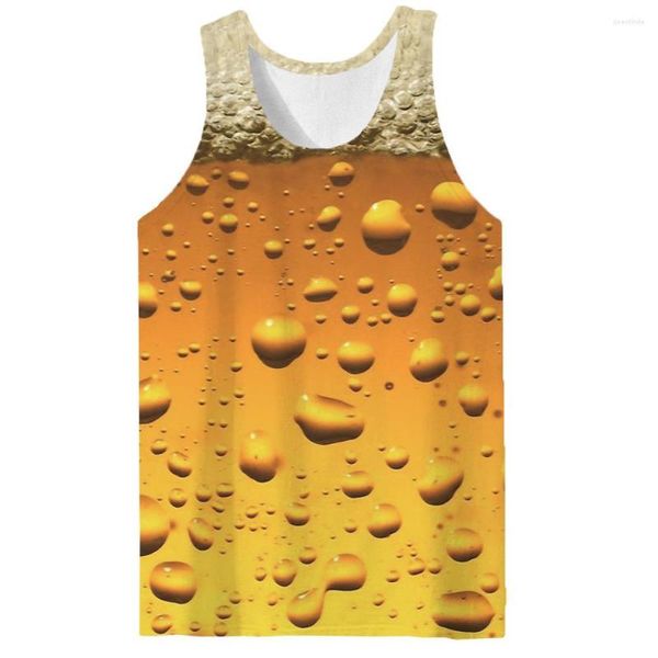 Canotte da uomo KYKU Beer Top Men Time Stringer Letter Vest Novel Mens Bodybuilding Camicia senza maniche Uomo Divertente Estate Alta qualità