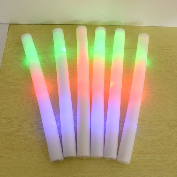 Diğer Etkinlik Partisi Malzemeleri 101520pc Renkli LED Glow Sticks Neon Işık Aydınlık Köpük Çubuk Taşınabilir Konser Bar Glitter Atmosfer Prop 230221