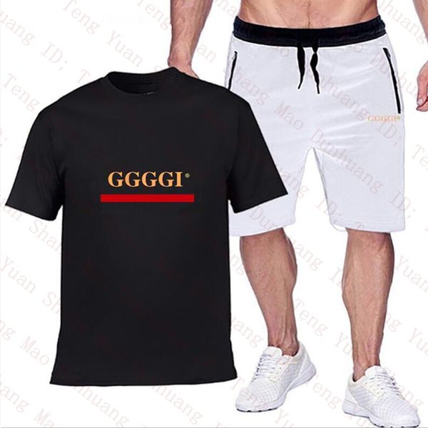 Tute da uomo set tecnico tute firmate camicie e pantaloncini tuta fitness in due pezzi stampa abbigliamento sportivo casual traspirante basket calcio t-shirt jogger Set