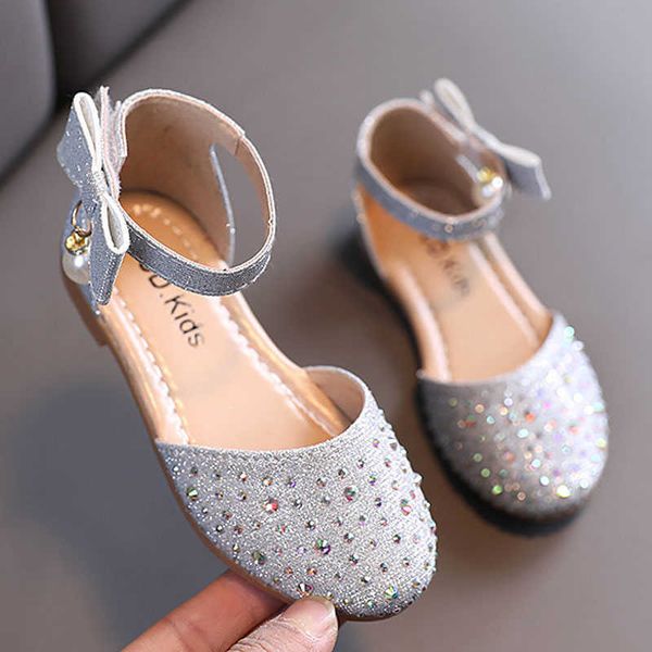 Sandalen Mädchen Flache Sandalen Prinzessin Leder Schuhe Sommer Mode Strass Kinder Mädchen Schuhe Für Party Hochzeit Leistung CSH1362