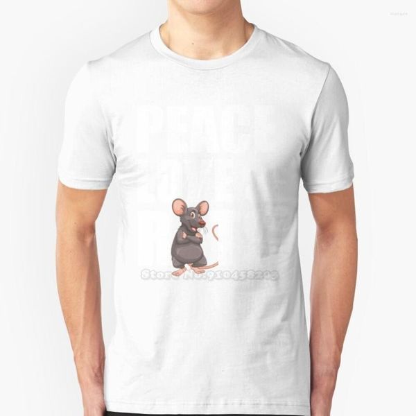 Magliette da uomo Peace Love And Rats Pet Mouse Proprietario Regalo T-shirt a maniche corte Estate Uomo Streetswear Camicia Rat Topi Carino