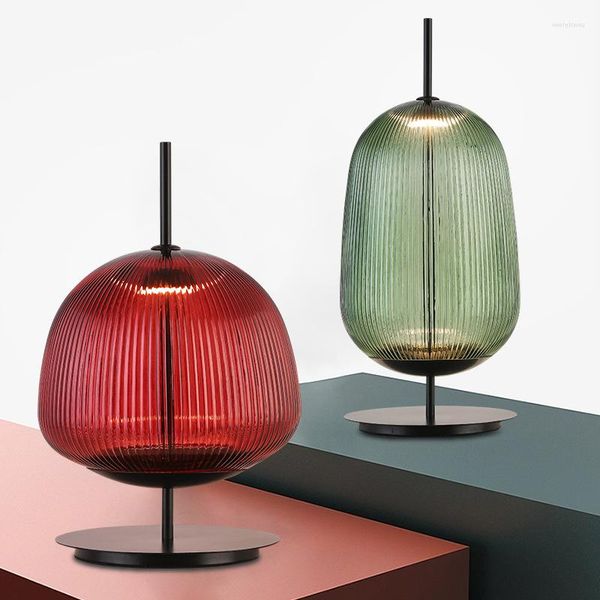 Lâmpadas de mesa estilo nórdico lâmpada de mesa de vidro decorativo