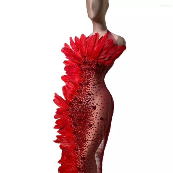 Wear Wear Women Sexy Strapless Bandage Dresses Summer Sleeveless Feather Mesh Abito BodyCon Club Celebrity Party Celebrity