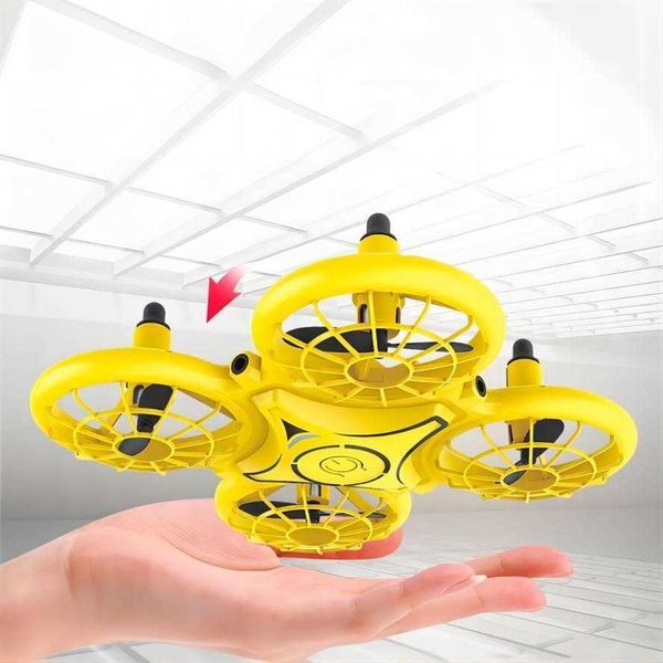 Drone de indu￧￣o de quatro eixos Smart Watch Watch Remote Sensing Gesto Aeronave Intera￧￣o Sensorial Toys Christmas Gift Recreation2023