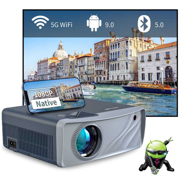 Proiettori 4K 10000 lumen LED Videoproiettore portatile nativo 19201080 Full HD 1080P Home Theater Proiettore di film all'aperto per smartphone J230222