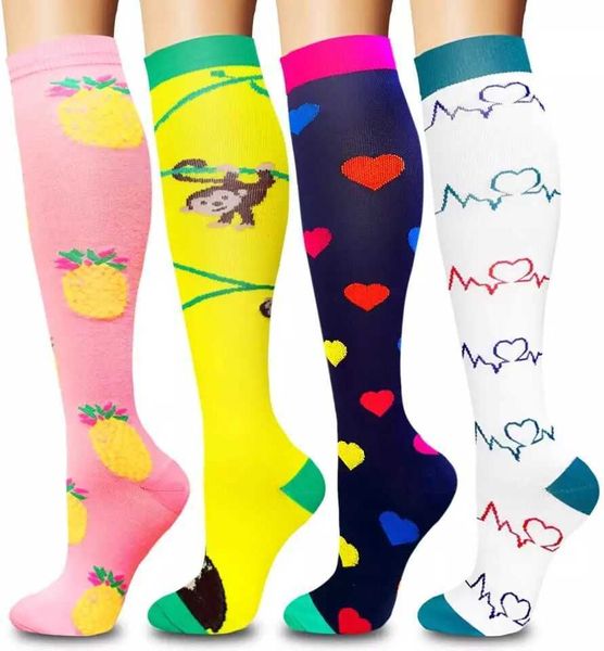 5PC Socken Strumpfwaren 58 Styles Neue Kompressionssocken 2030 Mmhg Laufen Damen Herren Am besten für medizinische Ödeme DiabetesKrampfadernRadsocken Z0221