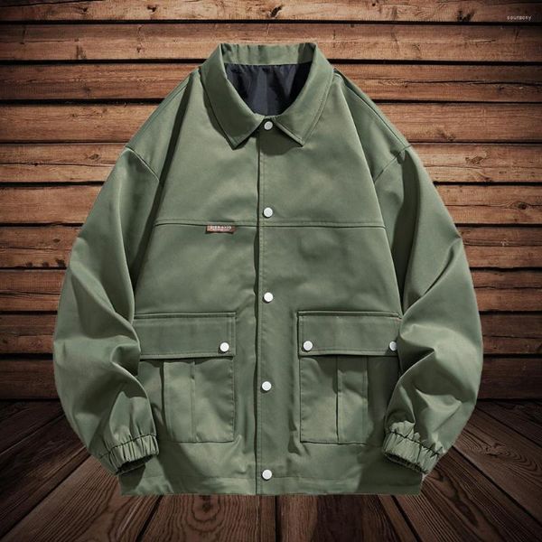 Herrenjacken Armeegrün Bomber Herren Japan Style Mäntel Harajuku Streetwear Kleidung Lässig Leicht Übergröße 9XL Atmen