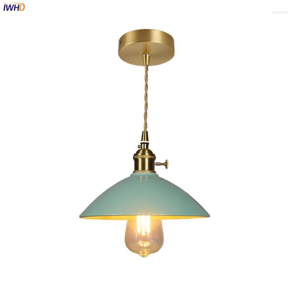 Lâmpadas pendentes iwhd estilo nórdico cerâmica edison iluminação de jantar sala de estar leve luminária de lâmpada de lâmpada de cobre LED Luminária