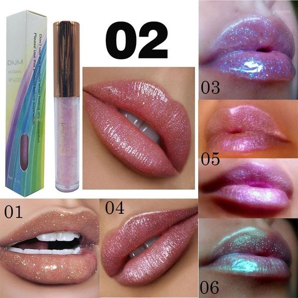 Lipgloss Bright Flash Liquid Glaze 6 Farben Feuchtigkeitsspendende Farbe Polarisierter Schimmer Glitzer Anhaltende wasserdichte Make-up-Kosmetik