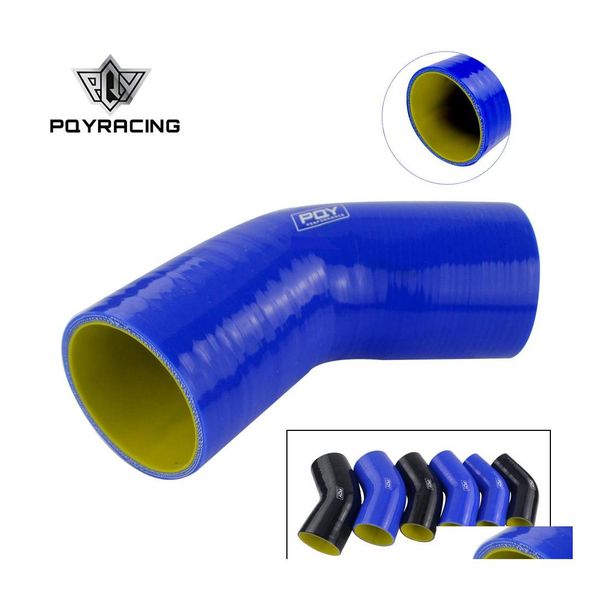 Fascette stringitubo Blu / Nero Giallo 2.5 6M Gomito da 45 gradi Sile Tubo Intercooler Turbo Accoppiatore di aspirazione Pqysh4525Qy Drop Delivery Mobiles Mo Dh3Jk