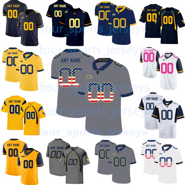 College '' West''Virginia''mountaineers''''Football Jerseys Coleman Woods Lawrence Malone Ruffin Shelton Soleia Stokes Thomas Burks Collins III Floyd Mallinger