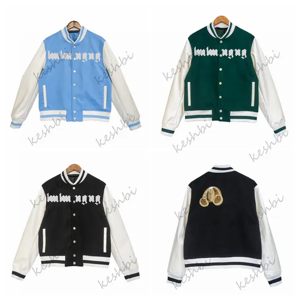 Jaquetas de grife masculinas jaqueta masculina feminina de beisebol hip hop letra bordado casaco streetwear