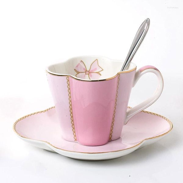 Tazze Piattini YeFine Porcelain Afternoon Cup And Saucer Set Drinkware Coffee Mug Ceramic