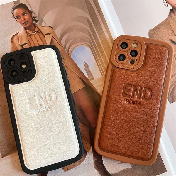 Moda Smartphones Caso Designer Casos de telefone da marca para iPhone 7/8plus max x/xs xr 11 12 13 Pro de alta qualidade de couro de couro de silicone capa