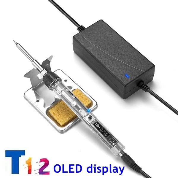 Другой домашний сад Oled Digital Display Прозрачный T12 Ручка DC 1224V 72W Mini Electric Spering Irenge с регулируемой температурой 230222