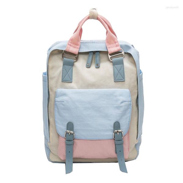 Bolsas escolares mochilas femininas de mochila de lona fofa para meninas viagens de lazer PERSONALIDADE PERSONALIDADE B-018