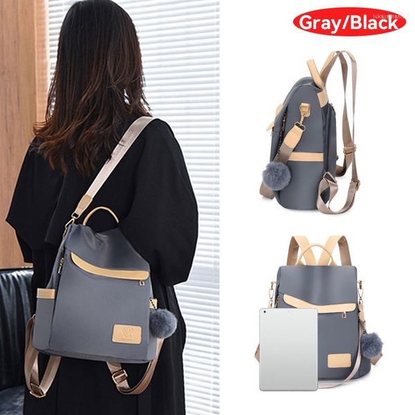 Schultaschen Tasche Frauen 2023 Herbst und Winter Koreanischer Casual Style Damen Einfarbig Rucksack Weibliche Teenager Mädchen Rucksack