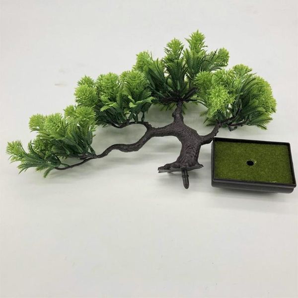 Dekorative Blumen, künstlicher Bonsai-Baum im Topf, schmücken Tischdekoration, Fensterbank, Bücherregal