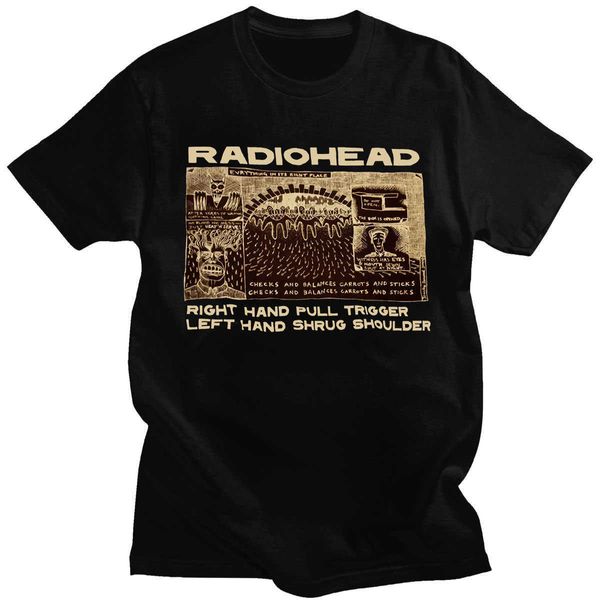 Camisetas masculinas Moda Radiohead Vintage Camise