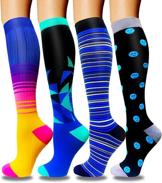 5pc Meias Hosiery 58 Estilos Novos meias de compressão Knee High 30mhg Running Mull Men Socks para varizes veias médicas edemadiabetescycling Meias Z0221