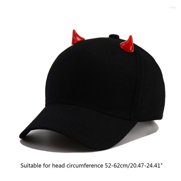 Berets Boys Devil Horn dentes Caps ajustáveis ​​Baseball Sunproof Spring Summer Summer Hip Hop Chapéus para Drop