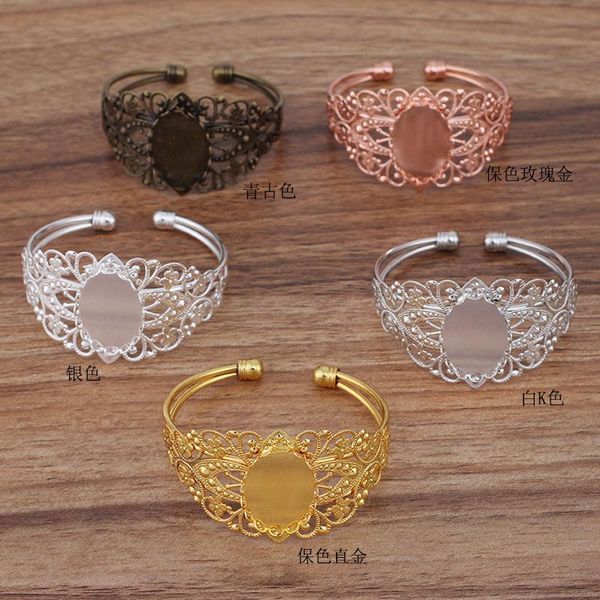 Bangle Metal Hair Acessórios Configurações de pulseira Fazendo jóias para materiais clássicos da moda vintage da moda DIY