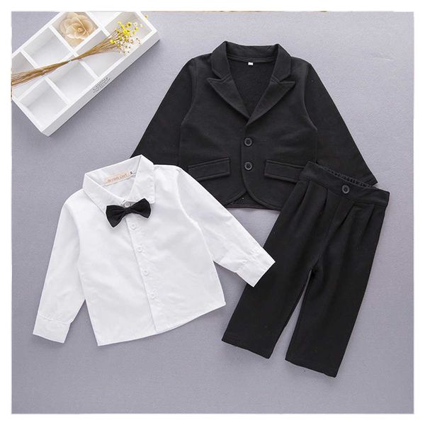 Комплекты одежды LOLANTA, смокинг для маленьких мальчиков, белая рубашка, мужской костюм для свадебной вечеринки, черный костюм для торжественной одежды, подарок на день рождения для маленьких мальчиков